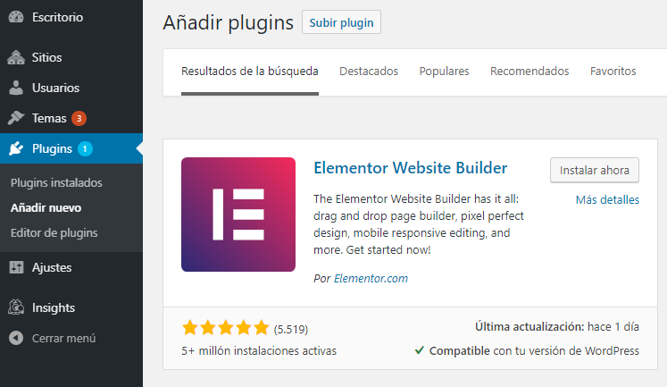 elementor pluggin